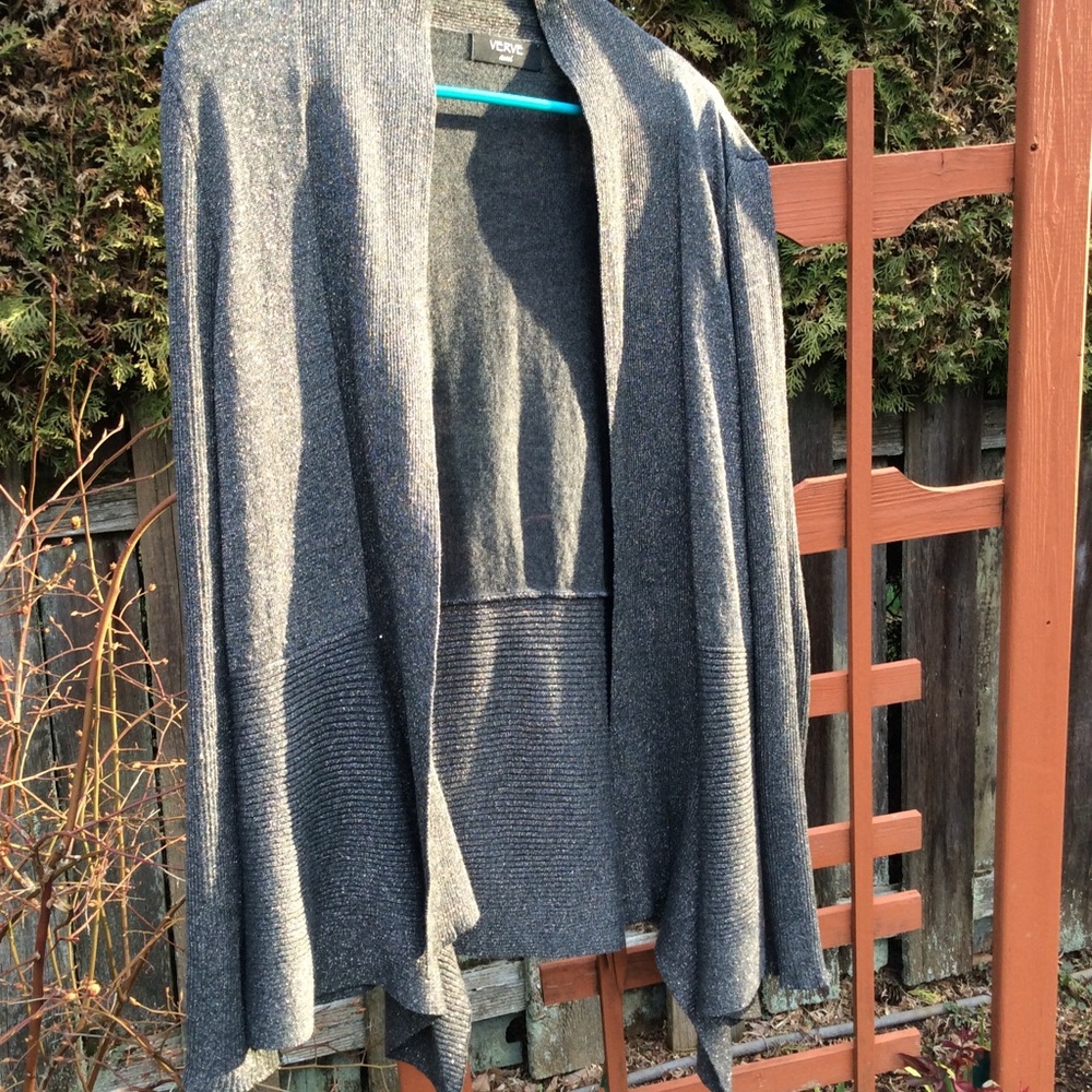 Verve ami open cardigan sweater glitter infused - Picture 1 of 7